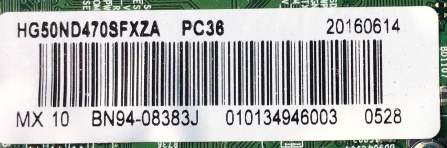 MAIN PARA SMART TV SAMSUNG / NUMERO DE PARTE BN94-08383J / BN41-02346B / BN9418383J / 08383J / BN97-09385J / PANEL CY-JJ050BGNV1H / DISPLAY V500HJ3-PE1 REV.C1 / MODELO HG50ND470SFXZA JY01 - Imagen 4